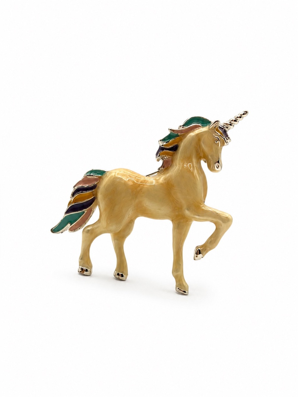 VTG Napier Unicorn Enamel Brooch Pin Multicolor Fantasy Horse Jewelry Gift